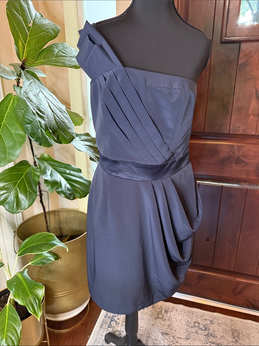 The Limited Navy Blue One Shoulder Knee Length Cocktail Dress Size 8 NWT